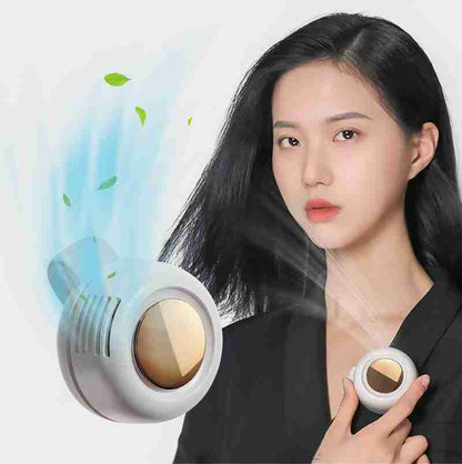 Shop Comfort Mini Bladeless Fan With 3-gear Wind Adjustment 360 Degree Air Adjustable Flow Neck Collar Clip Waist Rechargeable Fan (Multicolor)